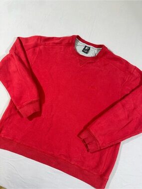 Starter Blank Embroidered Red Crewneck
